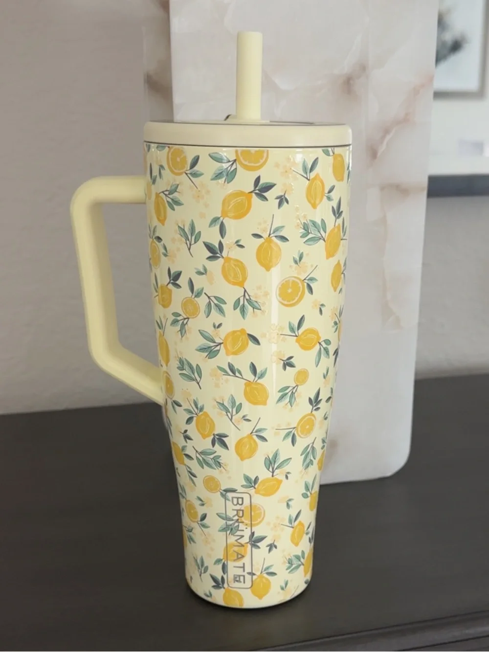 Brumate Era 40oz  Straw Tumbler 🍋 Limoncello Lemon Floral Print NWT